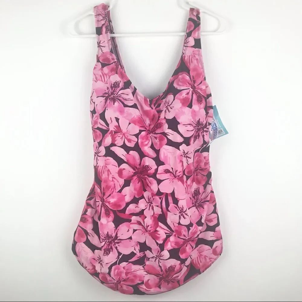 Beach Belle Honolulu Pink One Piece Swimsuit NEW